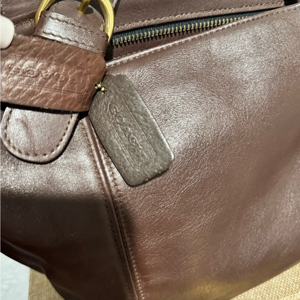 Coach Waverly Brown Leather Tote Bag - Picture 9 of 15